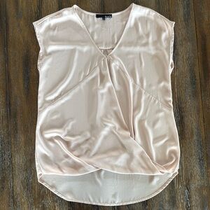 Ro & De Anthropologie Women’s Blush Sleeveless Faux Wrap Blouse Size S